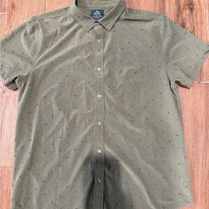 Alpine Design Men's Olive Button Down Shirt - men’s xl